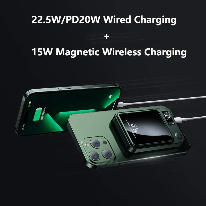 FasterCharge Pro Magnetisk Trådløs Powerbank 22,5 W Hurtigopladning MagSafe-oplader