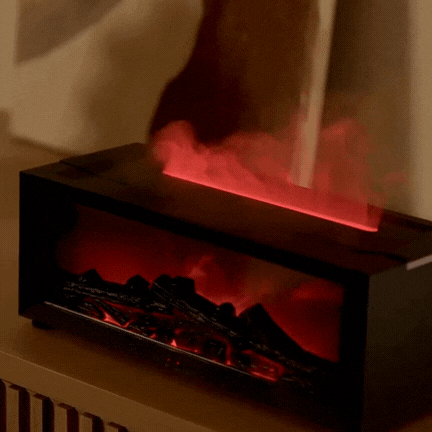 Flamora Pejseinspireret Luftfugter med LED Flammelampe