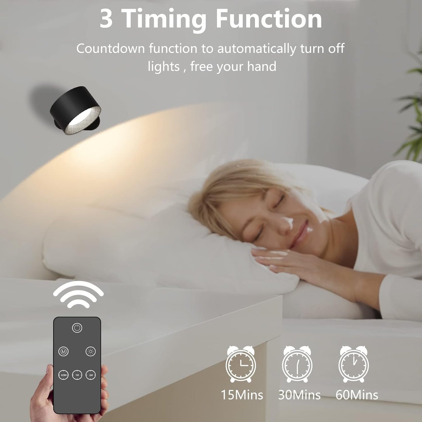 FlexiLamp Trådløs Genopladelig 360° LED Væglampe