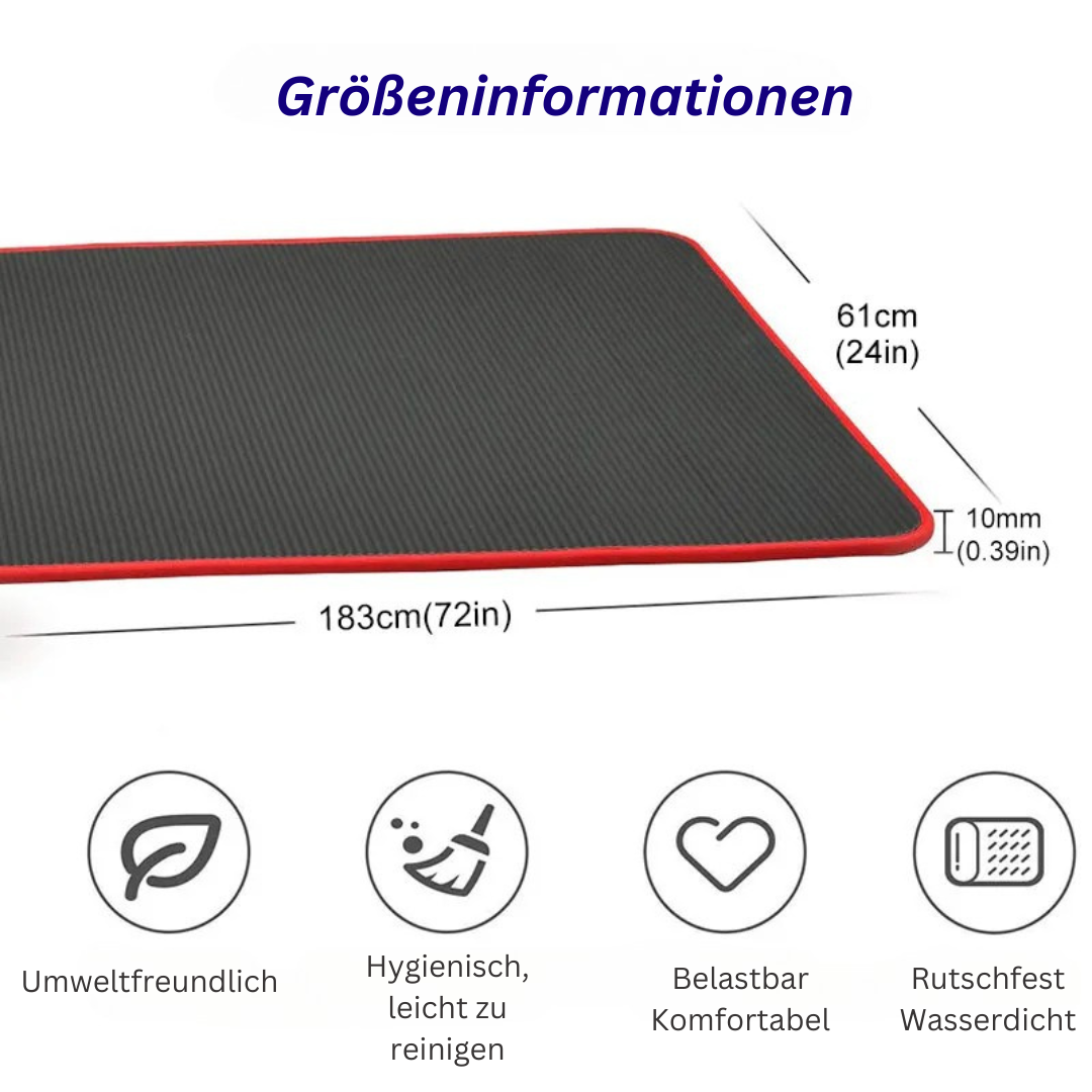FlexiMat Ekstra Tyk Skridsikker Yogamåtte 10 mm
