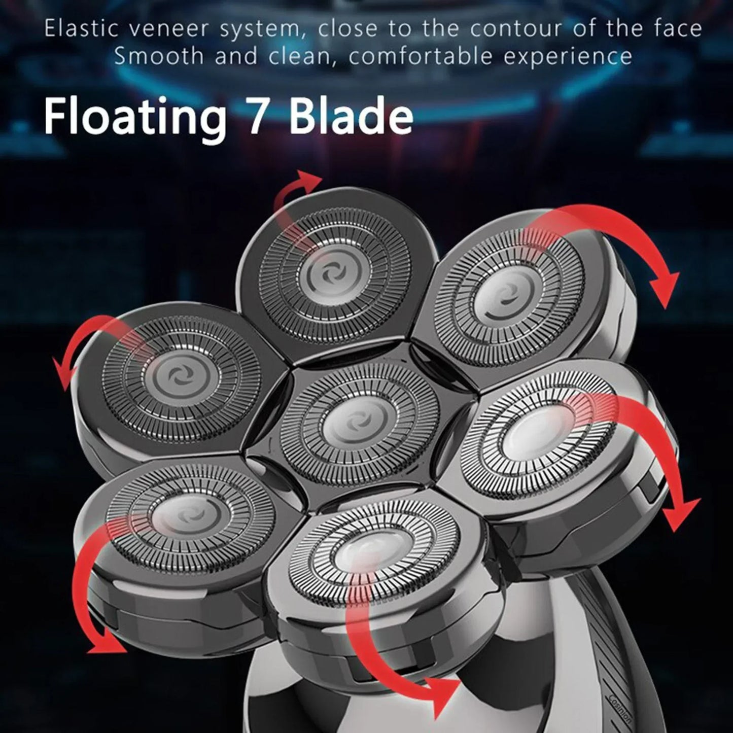 FlexiShave Pro 7D Elektrisk Barbermaskine til Glat og Behagelig Barbering