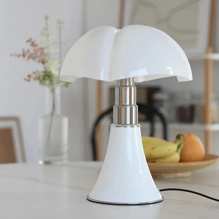 FloraLuxe Blomstret Bordlampe med Justerbar LED-Belysning