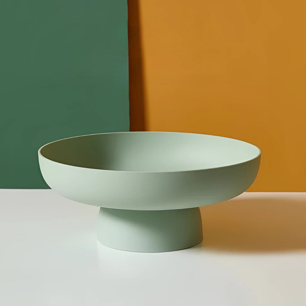 Fruitful Elegance Retro Frugtskål med Bladdesign – Keramiklook