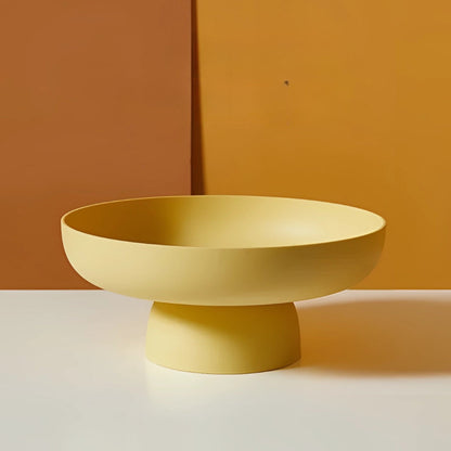 Fruitful Elegance Retro Frugtskål med Bladdesign – Keramiklook