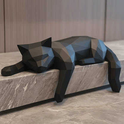 GeoCat abstrakt kattefigur, skulptur og boligdekoration i moderne elegant design