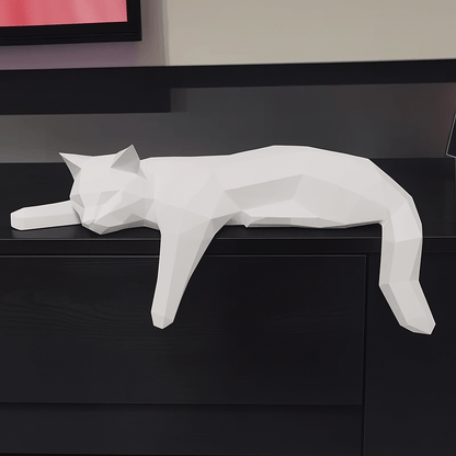 GeoCat abstrakt kattefigur, skulptur og boligdekoration i moderne elegant design