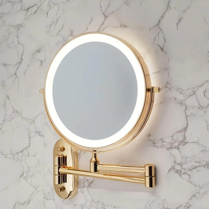 GlamGlow LED Makeup Spejl med Forstørrelse, Touchlys og 360° Rotation