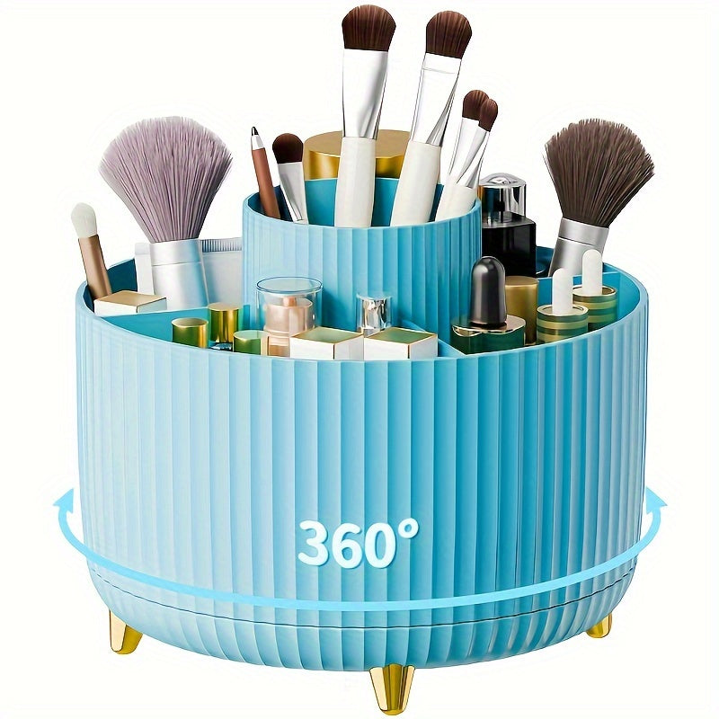 GlamSpin 360° Roterende Makeup- og Skrivebordsorganisator med 5 Rum