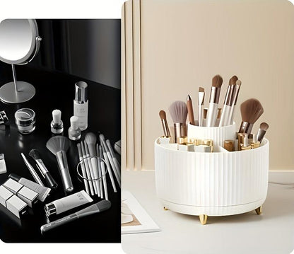 GlamSpin 360° Roterende Makeup- og Skrivebordsorganisator med 5 Rum