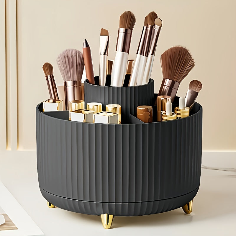 GlamSpin 360° Roterende Makeup- og Skrivebordsorganisator med 5 Rum