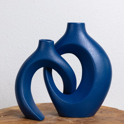 Gleora Sammenflettet Keramikvase til Blomster og Elegant Dekoration