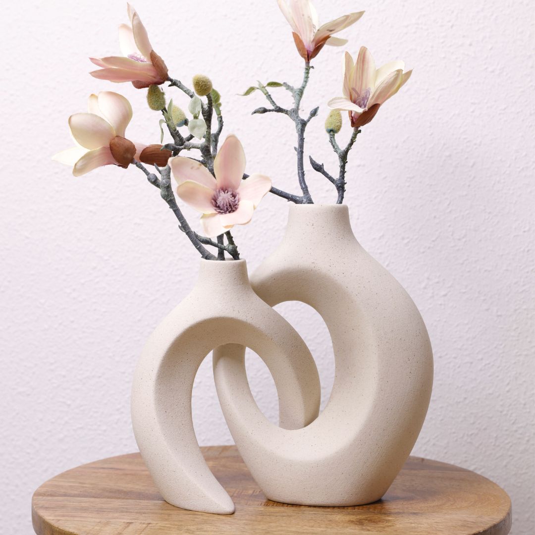 Gleora Sammenflettet Keramikvase til Blomster og Elegant Dekoration
