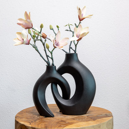 Gleora Sammenflettet Keramikvase til Blomster og Elegant Dekoration