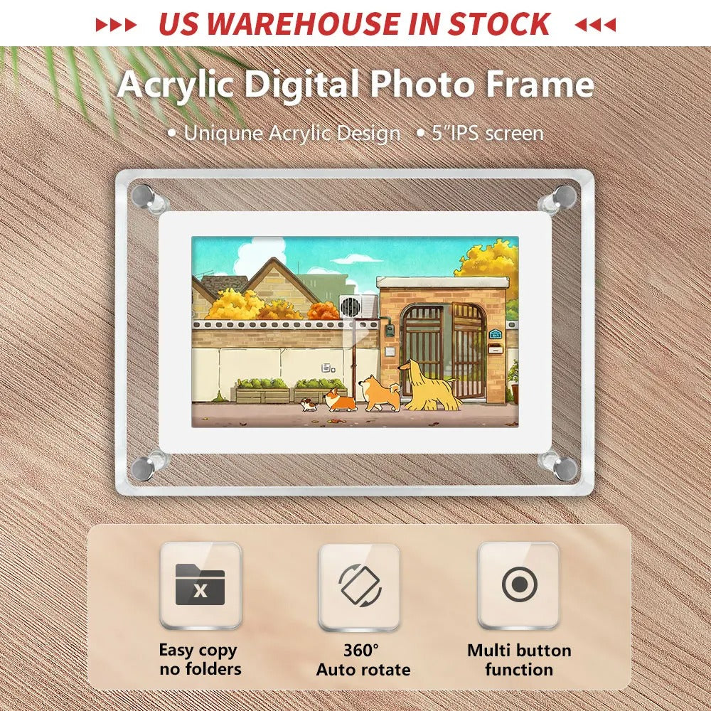 GlowFrame Digital Fotoramme HD Multimediedisplay