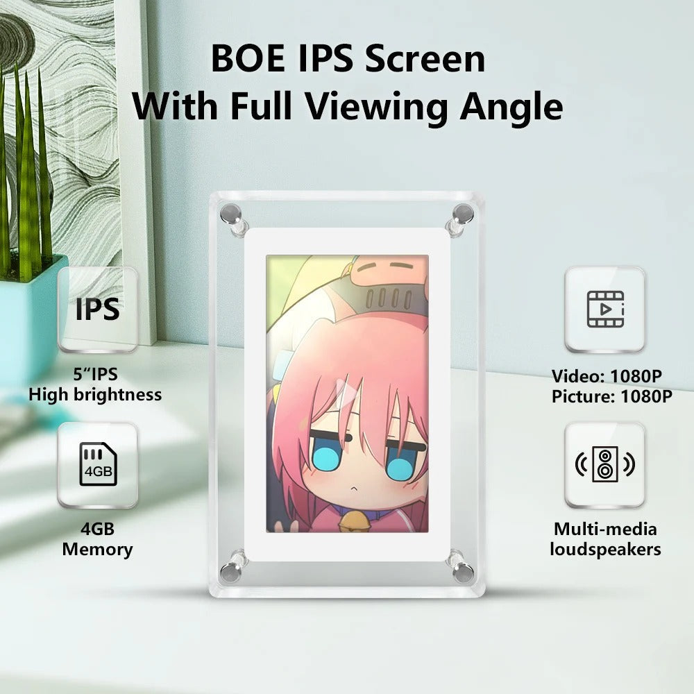 GlowFrame Digital Fotoramme HD Multimediedisplay