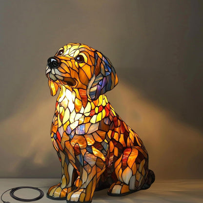 GlowPaw Hundelampe i Akryl med Varm LED-belysning og USB