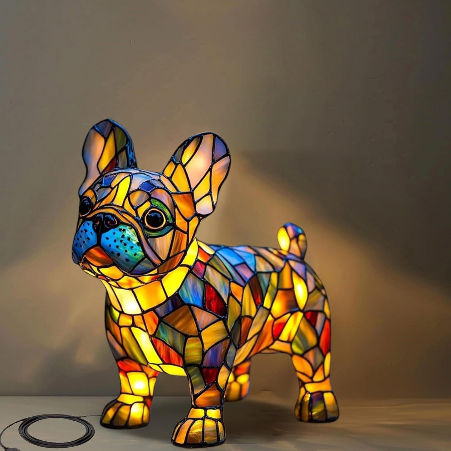 GlowPaw Hundelampe i Akryl med Varm LED-belysning og USB