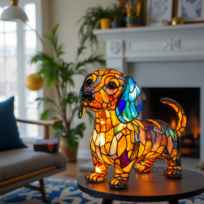 GlowPaw Hundelampe i Akryl med Varm LED-belysning og USB