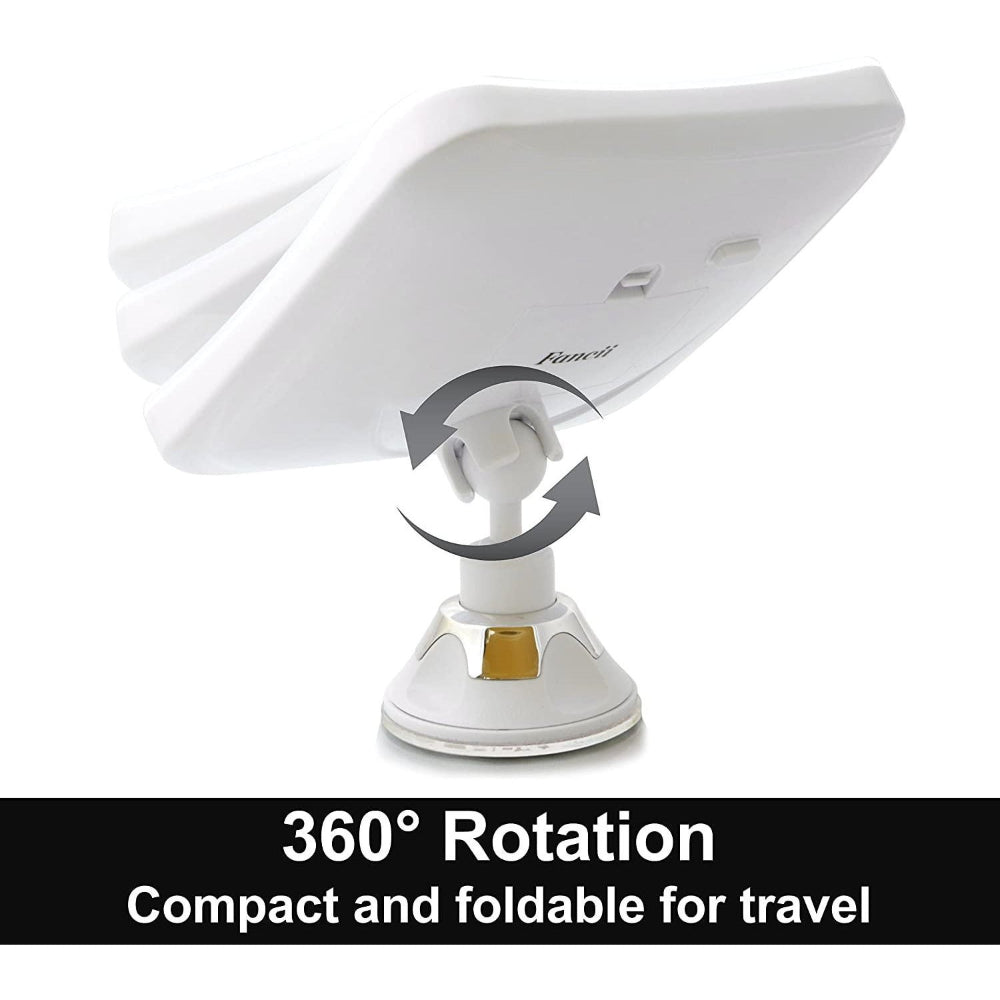 GlowView 10X LED Forstørrelsesspejl – Transportabelt Makeup-spejl med Sugemophæng