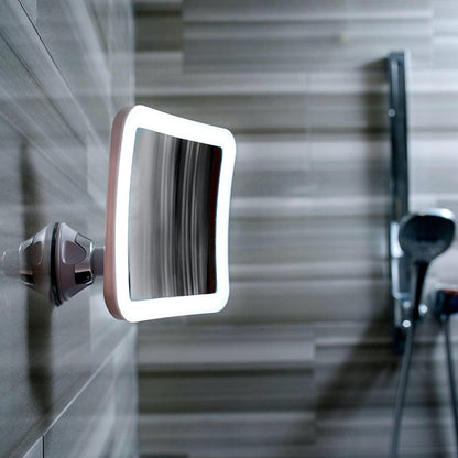 GlowView 10X LED Forstørrelsesspejl – Transportabelt Makeup-spejl med Sugemophæng