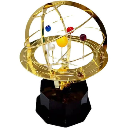 Grand Orrery solsystemmodel i metal med planetdisplay og drejemekanisme