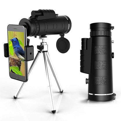 HD Monokikkert med Smartphoneholder og Stativ til Udendørs Observation