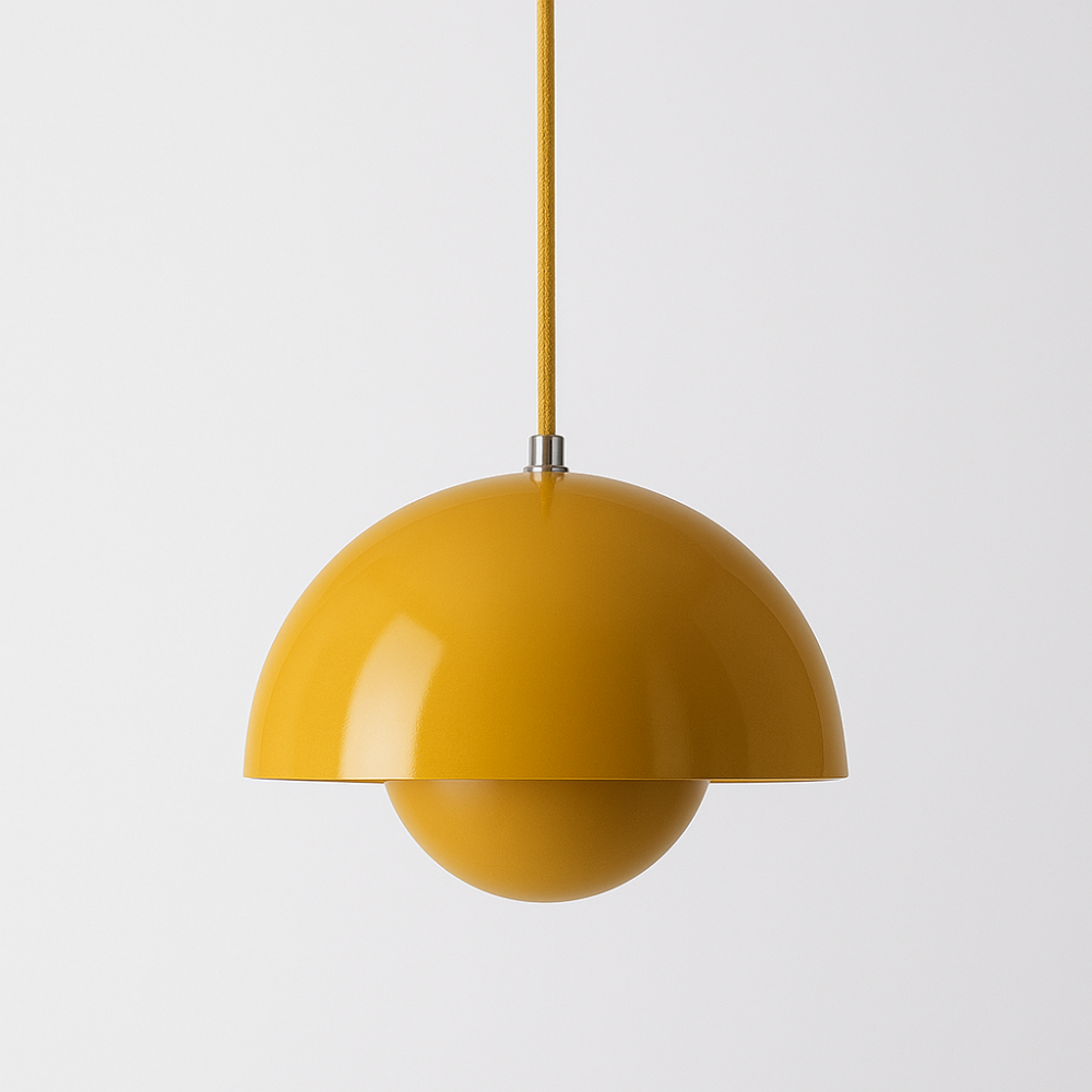 Halvcirkelformet Farverig Lysekrone i Moderne Skandinavisk Design