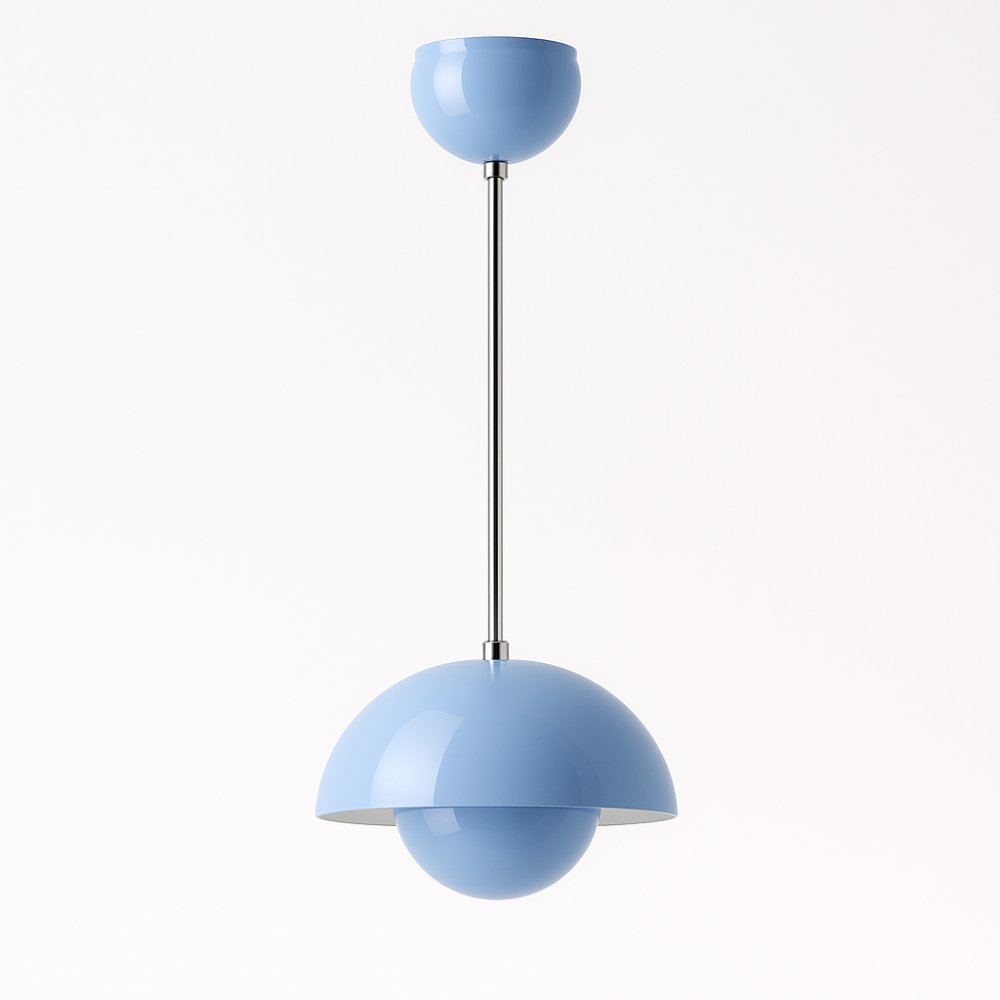 Halvcirkelformet Farverig Lysekrone i Moderne Skandinavisk Design
