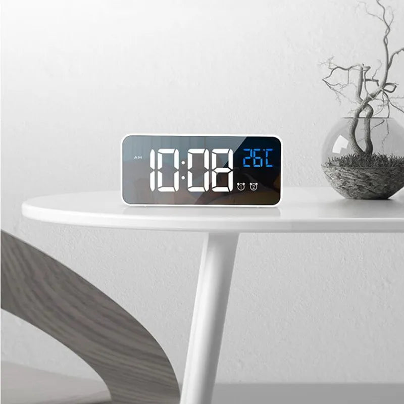 Harmonix Smart LED Vækkeur med Musik, Temperatur og Luftfugtighed