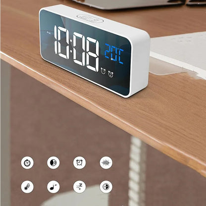 Harmonix Smart LED Vækkeur med Musik, Temperatur og Luftfugtighed