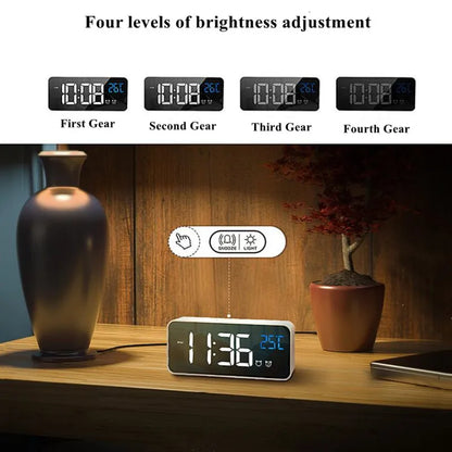 Harmonix Smart LED Vækkeur med Musik, Temperatur og Luftfugtighed