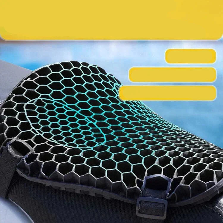 HoneyRide Motorcykelsædepude med 3D Honeycomb Støddæmpning