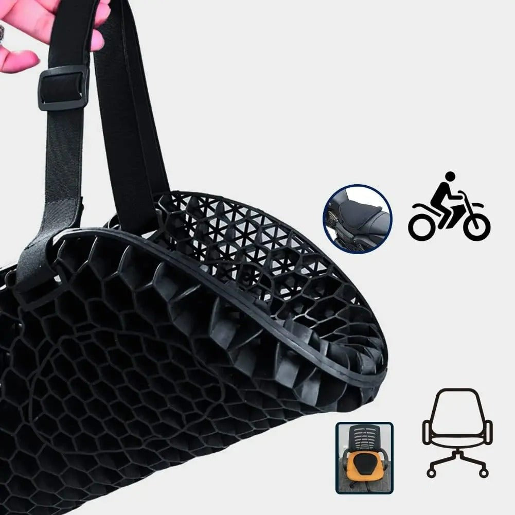 HoneyRide Motorcykelsædepude med 3D Honeycomb Støddæmpning