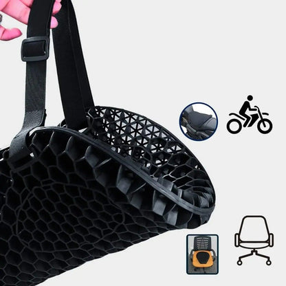 HoneyRide Motorcykelsædepude med 3D Honeycomb Støddæmpning