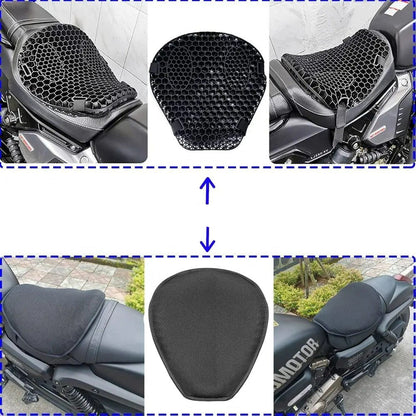 HoneyRide Motorcykelsædepude med 3D Honeycomb Støddæmpning