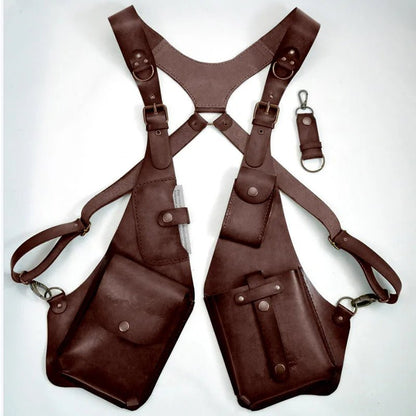 Læder Skulderhylster med Tyverisikring – Sikker Crossbody Harness Taske