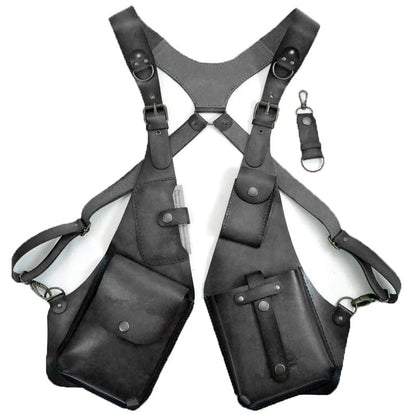Læder Skulderhylster med Tyverisikring – Sikker Crossbody Harness Taske