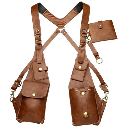 Læder Skulderhylster med Tyverisikring – Sikker Crossbody Harness Taske