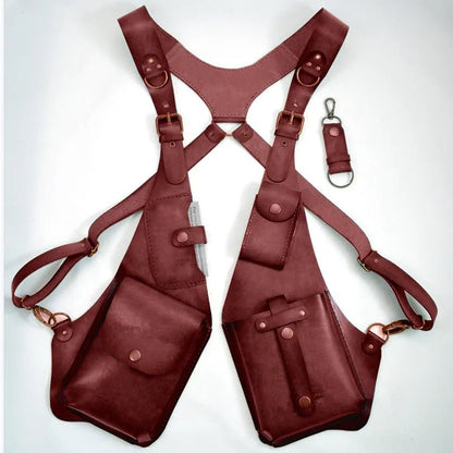 Læder Skulderhylster med Tyverisikring – Sikker Crossbody Harness Taske
