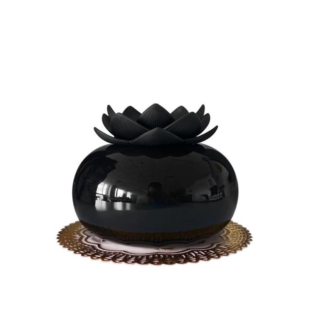 Lotiscent Keramisk Lotus Aroma Diffuser og Luftfugter med Duftolie