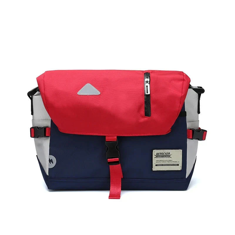 Luke vandafvisende messenger skuldertaske med klassisk design til arbejde og rejser