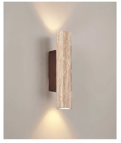 LumeStone LED-væglampe i marmordesign med stemningslys