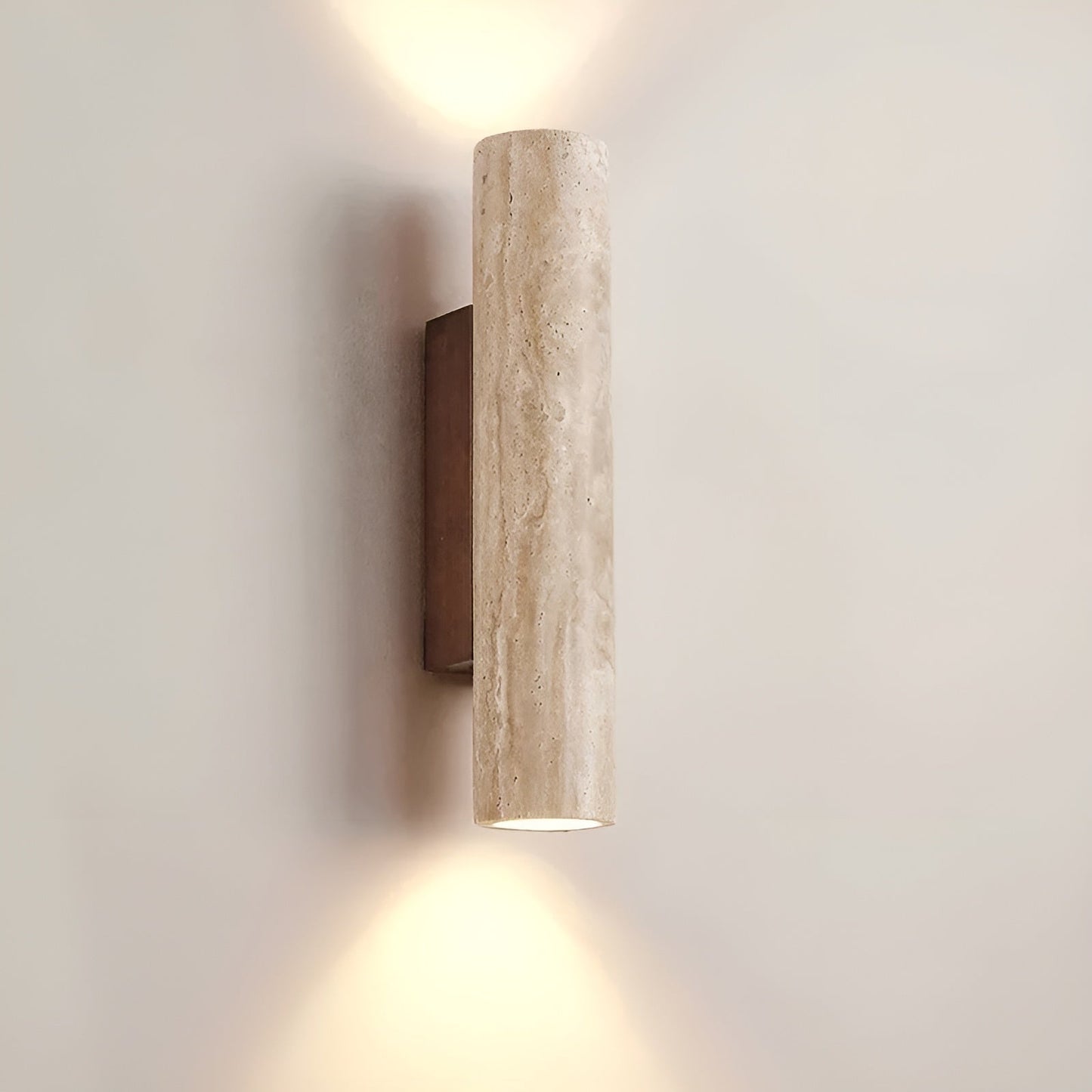 LumeStone LED-væglampe i marmordesign med stemningslys