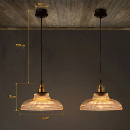 LumiAura Skandinavisk Pendellampe i Glas med Vintage Design