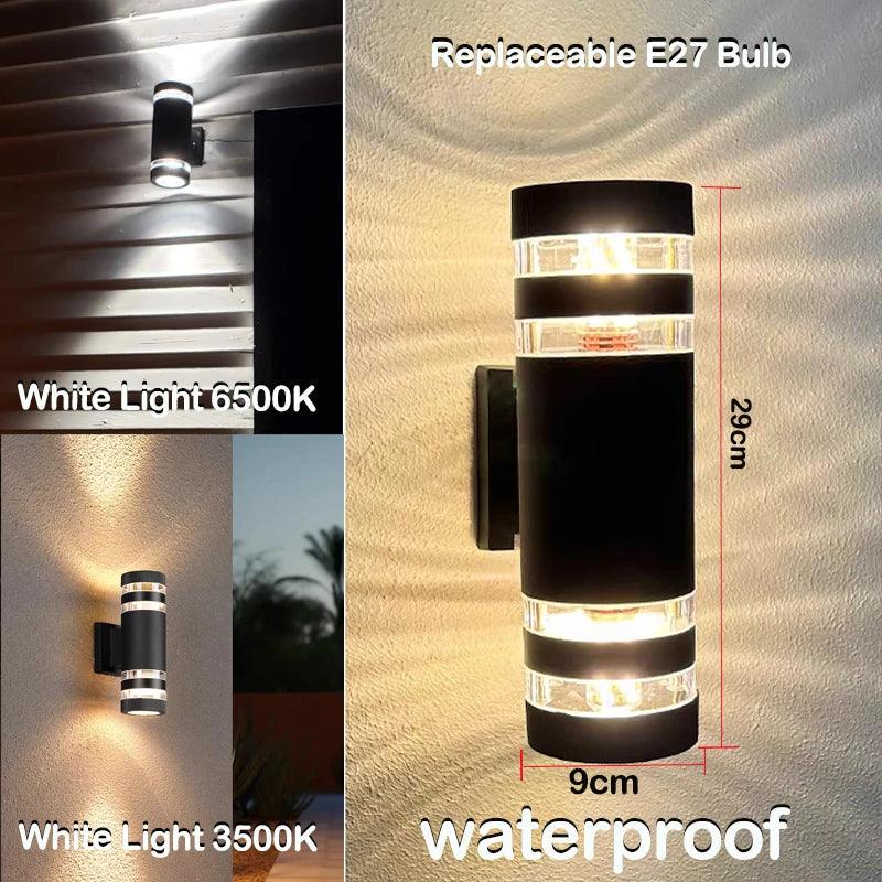 LumiBloc LED Udendørs Væglampe Up & Down IP65 med E27 Fatning