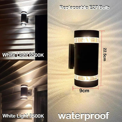 LumiBloc LED Udendørs Væglampe Up & Down IP65 med E27 Fatning