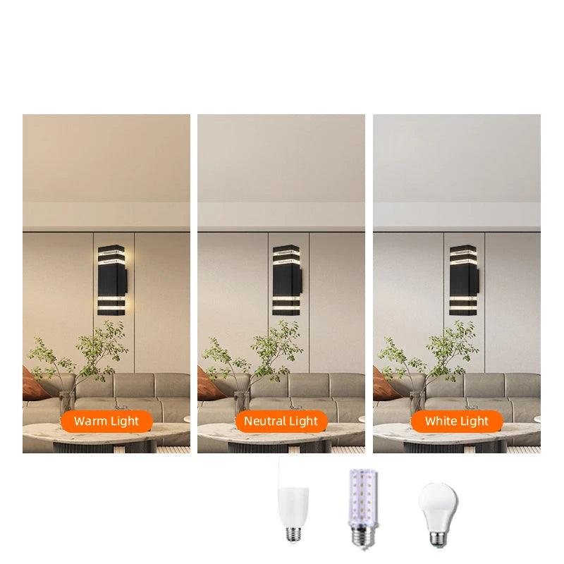 LumiBloc LED Udendørs Væglampe Up & Down IP65 med E27 Fatning