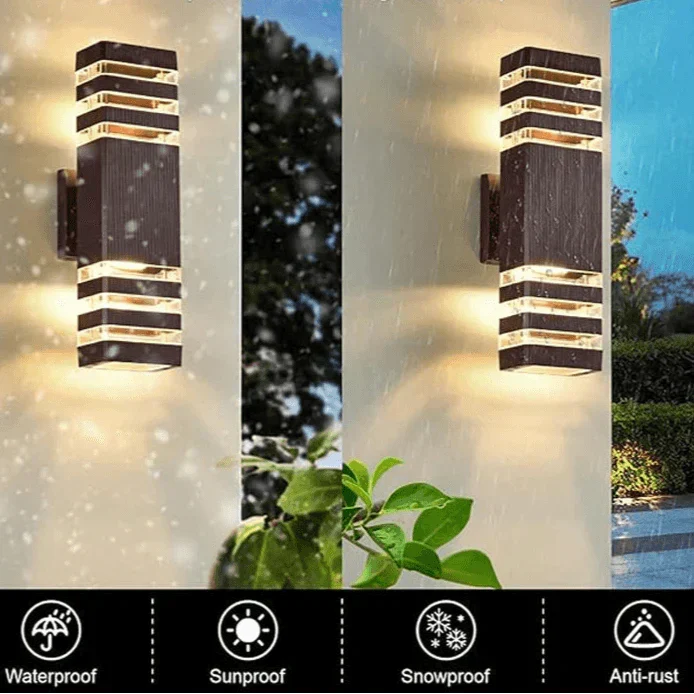 LumiBloc LED Udendørs Væglampe Up & Down IP65 med E27 Fatning