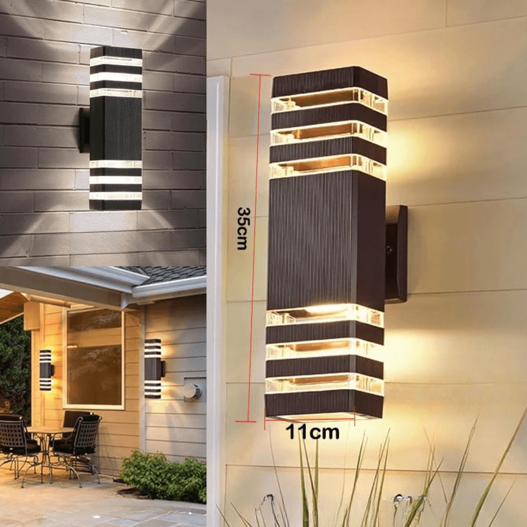 LumiBloc LED Udendørs Væglampe Up & Down IP65 med E27 Fatning