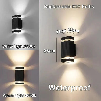 LumiBloc LED Udendørs Væglampe Up & Down IP65 med E27 Fatning